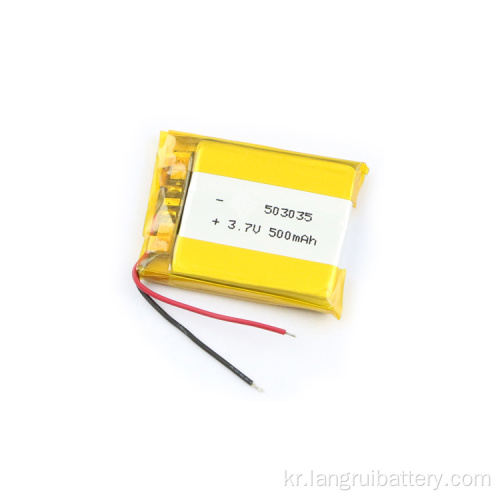 도매 503035 3.7V 500mAh 충전식 배터리 리튬 폴리머 배터리